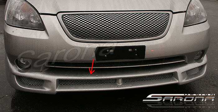 Custom Nissan Altima Front Bumper Add-on  Sedan Front Lip/Splitter (2002 - 2004) - $290.00 (Part #NS-004-FA)